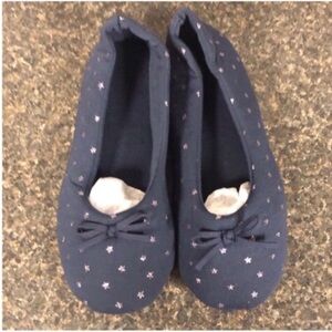 3/$15 ❤️ 3/22 new ballet slippers navy w/ stars 11/12 XL